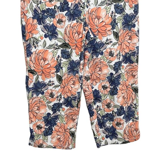 Ruby Rd Floral Cropped Stretch Jeans Women’s 12 Capris Boho Casual - Picture 3 of 12